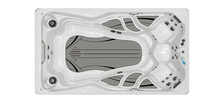 H2X Swimspa by Master Spas the Therapool 13 downshot